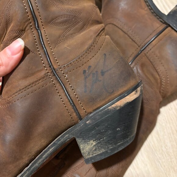 Durango Brown Leather Western Cowboy Boots - Picture 9 of 9